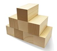 Cheardia 8 Pack Wood Blocks for Carving, 4 x 2 x 2 Inch Unfinished Wooden Craft Blocks - Carving & Whittling Wood Blanks for Adults, Beginners