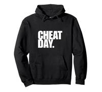 Cheat Day -Pizza Fast Food, Weights, BodyBuilder, Gym Muscle Pullover Hoodie