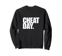 Cheat Day -Pizza Fast Food, Weights, BodyBuilder, Gym Muscle Sweatshirt