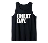 Cheat Day -Pizza Fast Food, Weights, Bodybuilder, Gym Muscle Tank Top