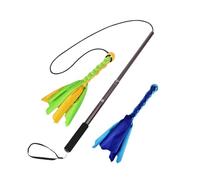 Cheat Poles for Dogs - Cheat Sticks for Dogs, Puppies Pets, Chasing Sticks - Teaser Pet Cheat Rod Two Removable Rope Signs for Outdoor Training