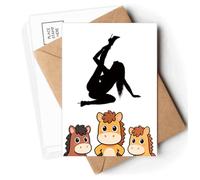 Cheating Hot Beautiful Woman Postcards Envelopes Cards Mailing Year Horse