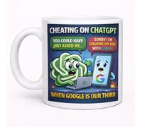 Cheating On ChatGPT Funny AI Humor Coffee Ceramic Gift Mug