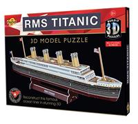 Cheatwell Games 02323 BYO 3D Puzzle Titanic, White, Red, and Black