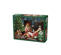 Cheatwell Games Cobble Hill Christmas Puppies 1000 Piece Puzzle Cheatwell Games Multicolor
