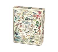 Cobble Hill 1000 Piece Puzzle Birds Country Diary: Winter-Sample Poster Included, Soft Blues, Bright Greens