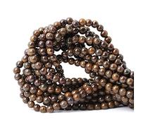 CHEAVIAN 60PCS 6mm Natural Bronzite Gemstone Round Loose Beads for Jewelry Making DIY Handmade 1 Strand 15"