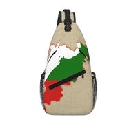 Chechen Republic Flag Map03 Crossbody Sling Bag Crossbody Shoulder Chest Bag Shoulder Strap Waist Fanny Pack Men Women
