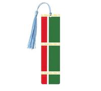 Chechnya Republic Flag Wooden Bookmark with Tassel for Reading, Perfect Gift for Book Lovers
