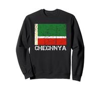 Chechnyan Flag Distressed Patriotic Men Women Kids Chechnya Sweatshirt