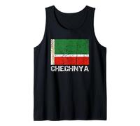 Chechnyan Flag Distressed Patriotic Men Women Kids Chechnya Tank Top