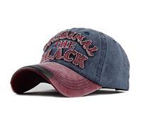 CheChury Distressed Vintage Baseball Cap Unisex Snapback Outdoor Sports Hat Cotton Cap Casual Embroidered Trucker Hat with Leather Navy