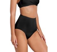 CheChury Period Bikini Bottoms for Women High Waisted Bikini Bottoms Tummy Control Full Coverage Waterproof Period Swimwear Menstrual Leakproof Period Pants for Swimming for Women Teen Girl,Black,XXL