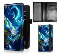 Check Book Cover for Personal Checkbook, Dikoe Premium Leather Checkbook Cover Plastic Insert Flap Card Holder Pen Hoop Holder with RFID Blocking Slim Wallet for Women Men, Flower Elephant, Blue