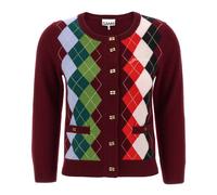 Check Cardigan - female - Ganni - Cardigans - Red - S - Knitwear S