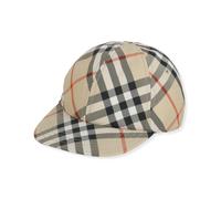 Check Cotton Baseball Cap, male, Burberry, Hats & Caps, Beige, L, Kids L