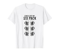 Check Cut My Six Pack Beer Mugs Humor Drinking T-Shirt
