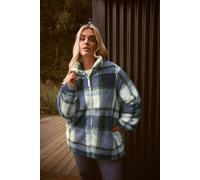 Check Fleece Jacket Yours Blue 20