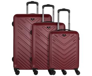 Check.In Milan 4 roll suitcase set 3pcs. red