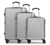 Check.In Paradise 2.0 4 wheels Suitcase set 3-piece Expandable silver colored