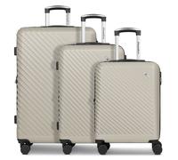 Check.In Paradise 2.0 4 wheels Suitcase set 3-piece with expansion pleat beige
