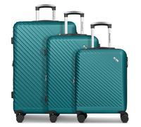 Check.In Paradise 2.0 4 wheels Suitcase set 3-piece with expansion pleat green