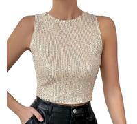 check jacket/shirt womens womens y2k button down shirt blouses bright green tops for women uk womens tunics size 18 ladies tank top 16 ladies camisole tops size 12 (Sequin Tops for Women UK Beige,M)