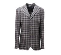 Check Linen Jacket Grey/Blue - male - Liu Jo - Blazers - Gray - XS - Jackets XS