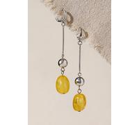 Check Mate Semiprecious Stone Drop Earrings at Free People in Citrine & Silver - female