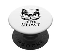 Check Meowt - Kitten & Cat Lover, Animal Awareness Pets Gift PopSockets Adhesive PopGrip