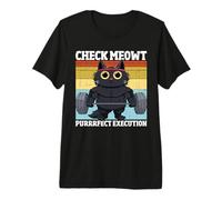 Check Meowt Purrfect Execution Funny Gym Workout Cat Premium T-Shirt