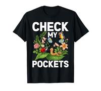 Check My Pockets Ladybug Worm Butterfly Cute Garden Friends T-Shirt