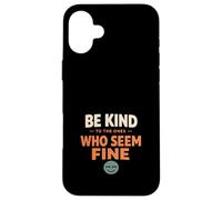 Check On Your Strong Friends Mental Health Support Awareness Case for iPhone 16 Plus