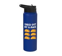 Check Out My 6-Pack Tacos - Mexician Food - Cinco De Mayo Stainless Steel Insulated Water Bottle