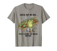 Check Out My Bed Magic Happens Funny Frog Gardener Gardening T-Shirt