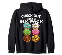 Check Out My Six Pack Donuts Doughnut Food Lover Donut Eater Zip Hoodie