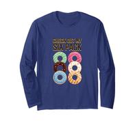 Check Out My Six Pack Donuts Funny Foodie Joke Gym Humor Long Sleeve T-Shirt