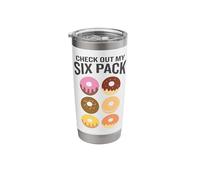 Check Out My Six Pack Donuts - Funny Gym Workout Stainless Steel Insulated Tumbler