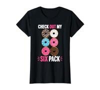 Check Out My Six Pack Donuts Value Graphic T-Shirt, Women, Black, S