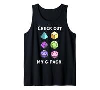Check Out My Six Pack Funny D20 Dice Set RPG Nerdy Men Boys Tank Top