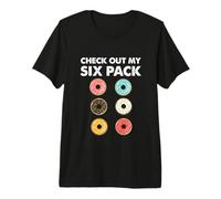 Check Out My Six Pack Funny Doughnut Fitness Gym Inspiration Premium T-Shirt