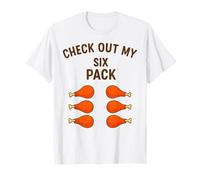 Check Out My Six Pack Funny Fried Chicken Food Lovers T-Shirt