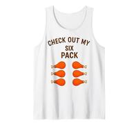 Check Out My Six Pack Funny Fried Chicken Food Lovers Tank Top