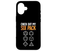 Check Out My Six Pack Gaming Dice Joke Funny Gamer Case for iPhone 16