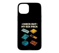 Check Out My Six Pack - PC Parts Gamer Vintage Case for iPhone 15 Plus