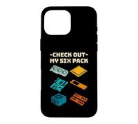 Check Out My Six Pack - PC Parts Gamer Vintage Case for iPhone 16 Pro Max
