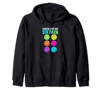 Check Out My Six Pack Pickleball Zip Hoodie