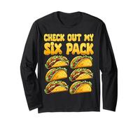 Check Out My Six Pack Tacos Funny Cinco De Mayo Taco Tuesday Long Sleeve T-Shirt
