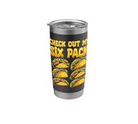 Check Out My Six Pack Tacos Funny Cinco De Mayo Taco Tuesday Stainless Steel Insulated Tumbler