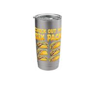 Check Out My Six Pack Tacos Funny Cinco De Mayo Taco Tuesday Stainless Steel Insulated Tumbler